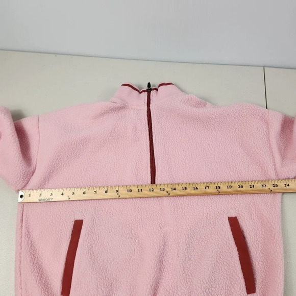 Zelos Pink & Rust Half Zip Jacket Size Medium Academic Sherpa Pullover NEW - Picture 9 of 11